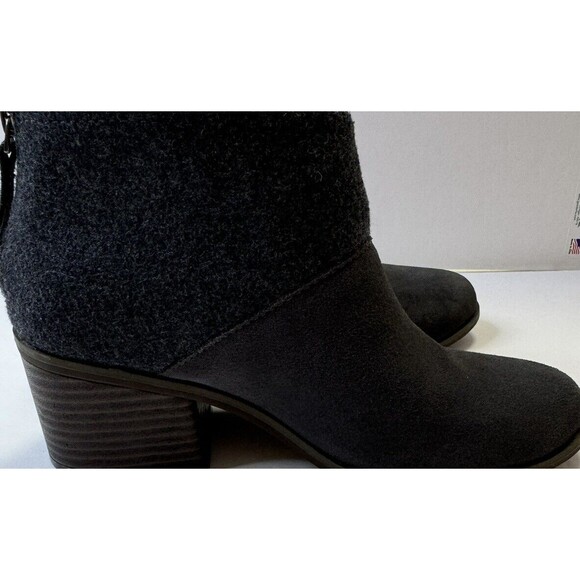 TOMS Women's Toms LACY Gray Suede Ankle Fashion Boots, Size 8,Zip Back - Picture 3 of 12